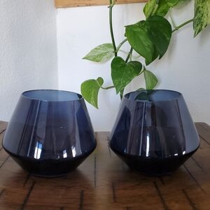 Moderne Elegance Blue Vase Set-NIB